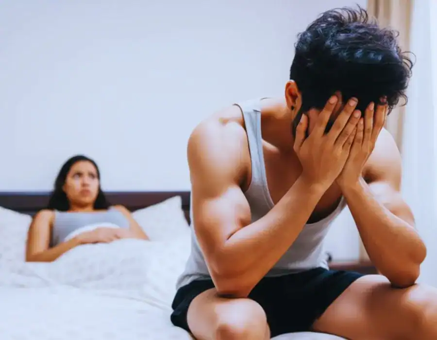 Image of upset man in need of erectile dysfunction treatment Windsor